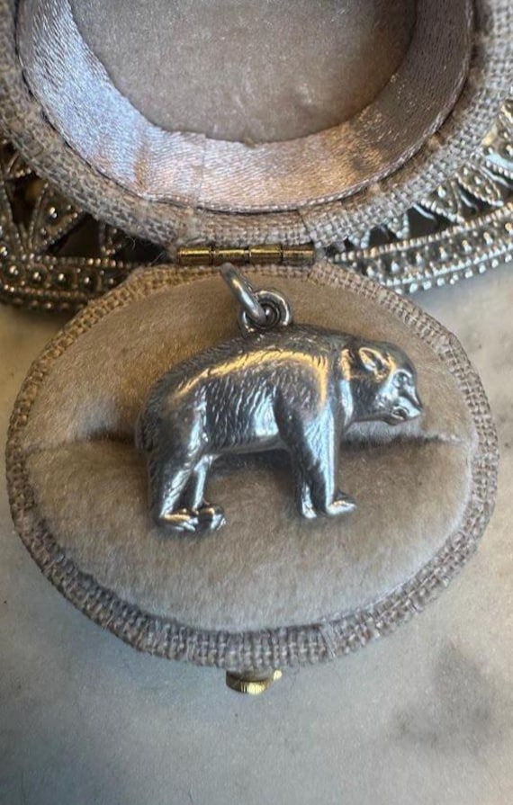 Vintage Silver Bear Charm