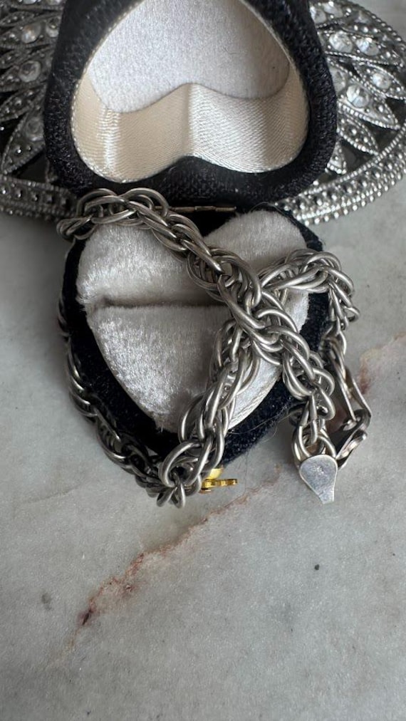 Vintage Silver Twisted Link Bracelet