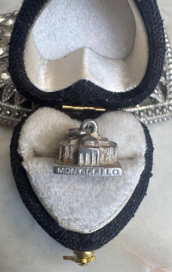 Vintage Silver Monticello Charm