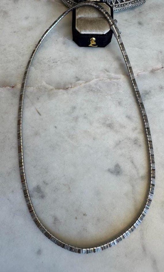 Vintage Silver & Gold Plated Omega Chain
