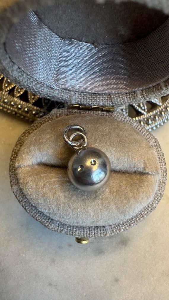 Vintage Silver Bowling Ball Charm