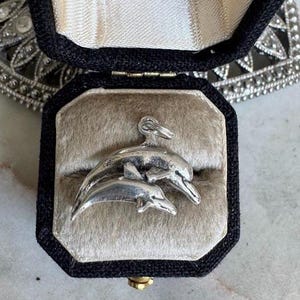 Vintage Silver Charm Dolphin Jewelry Pendant