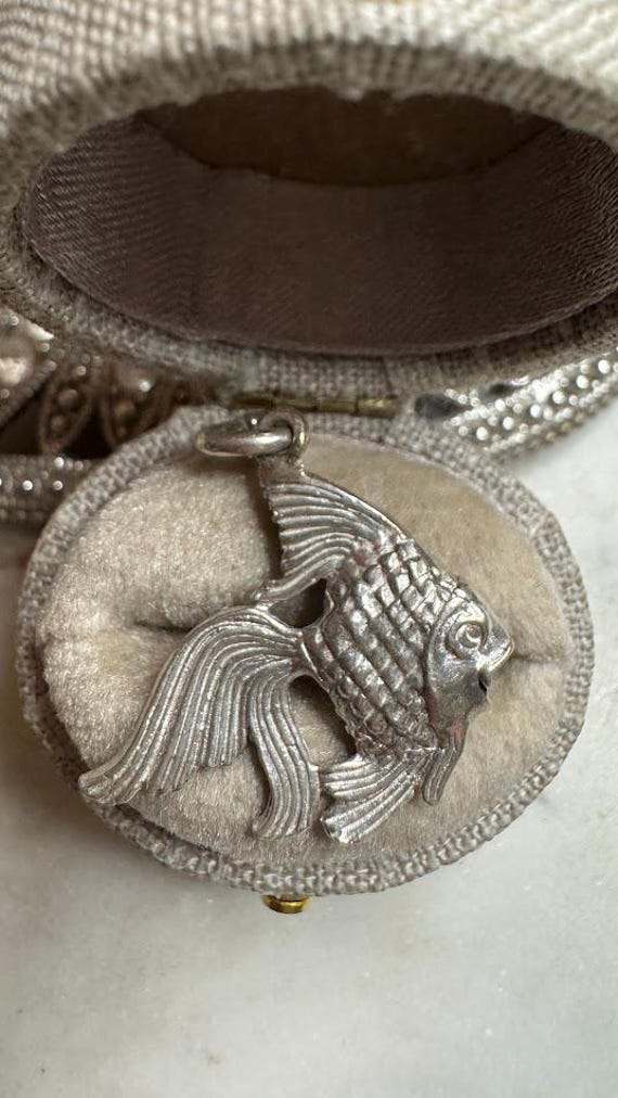 Vintage Silver Blow Fish Charm