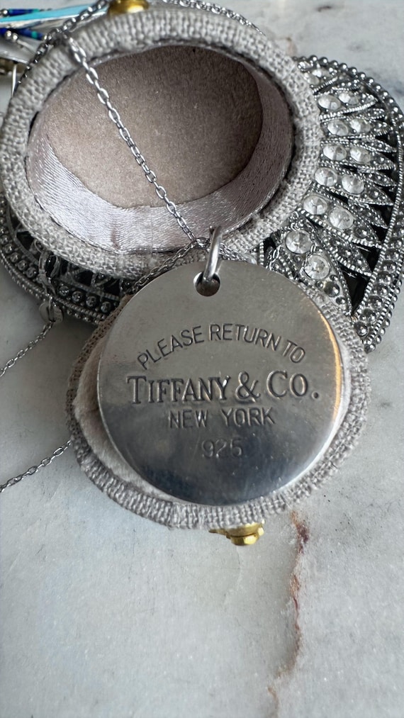 Vintage Silver Tiffany Pendant Necklace
