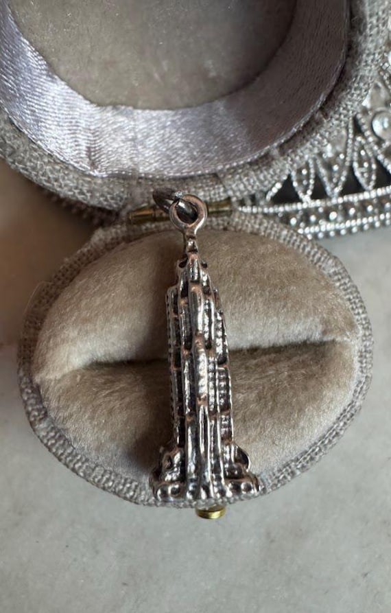 Vintage Silver Chrysler Building Charm