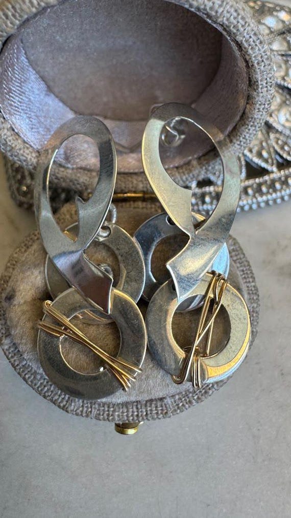 Vintage Sterling Artisan Earrings