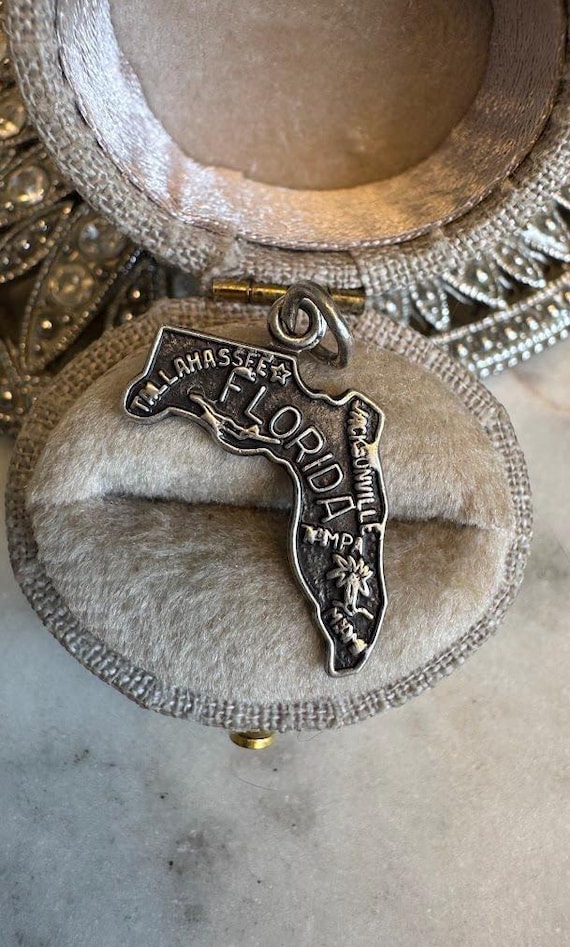 Vintage Silver State of Florida Charm