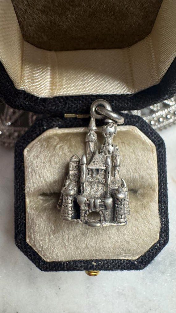 Vintage Silver Disneyland Castle Charm