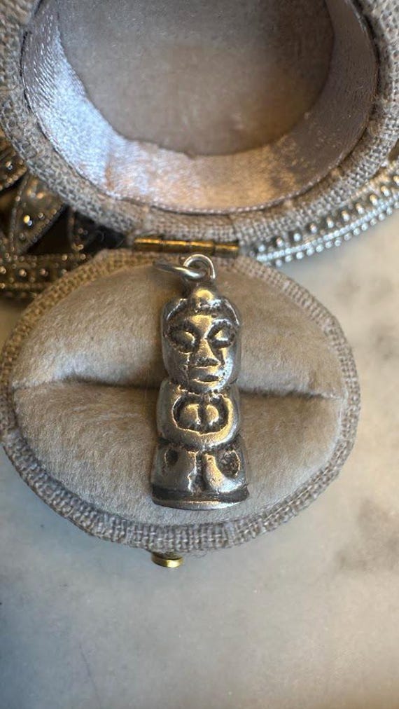 Vintage Silver Native Man Charm