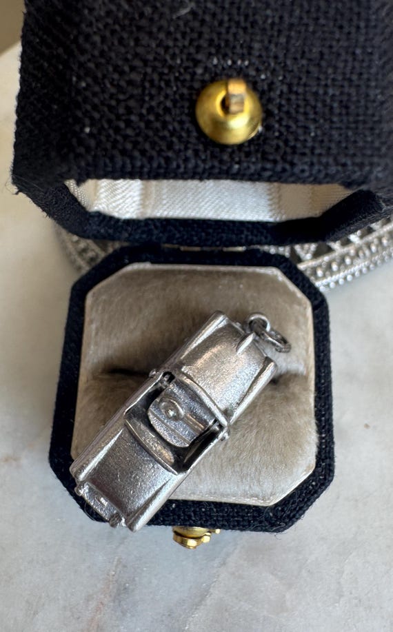 Vintage Silver 50’s American Convertible Car Charm Pendant