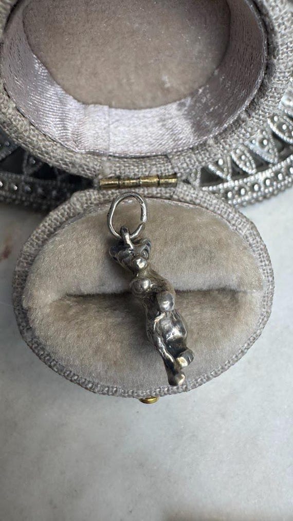 Vintage Silver Grizzly Bear Charm