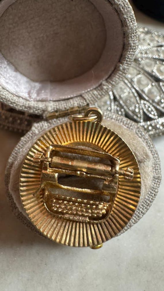 Vintage Antique Gold Typewriter Charm Pendant