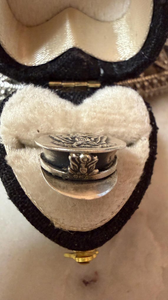 Vintage Silver Military Soldier Hat Charm