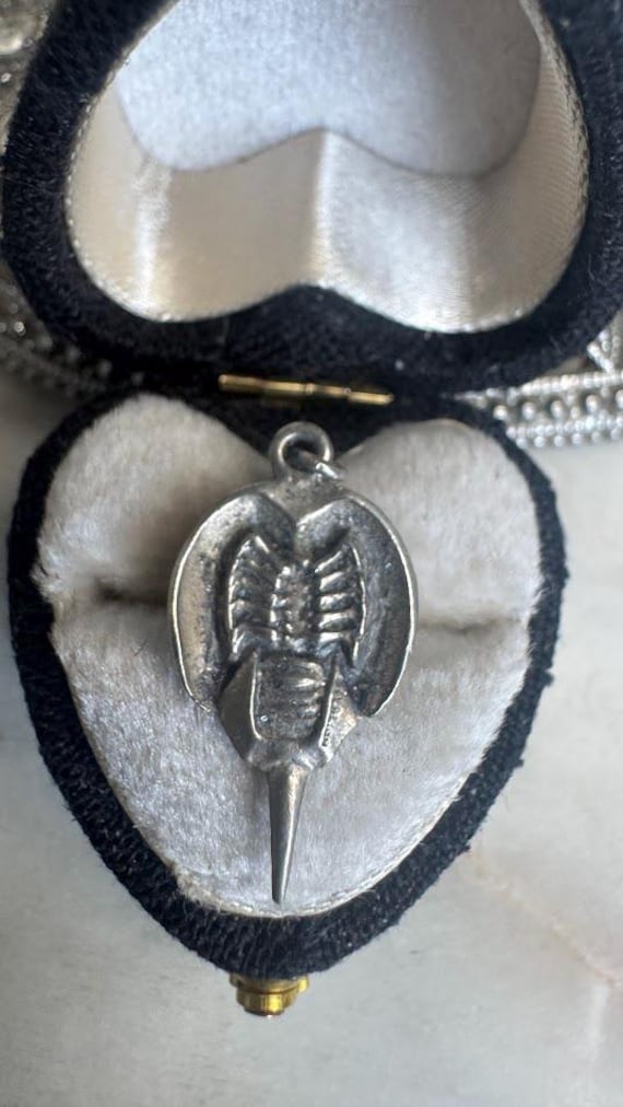 Vintage Silver Crab Skeleton Charm