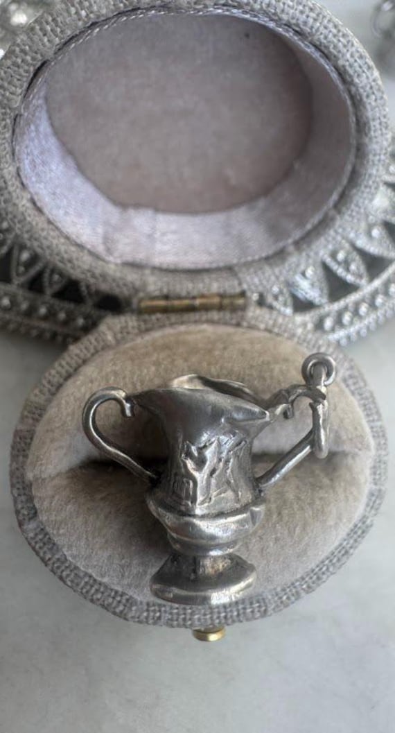 Vintage Silver Antique European Pitcher Charm