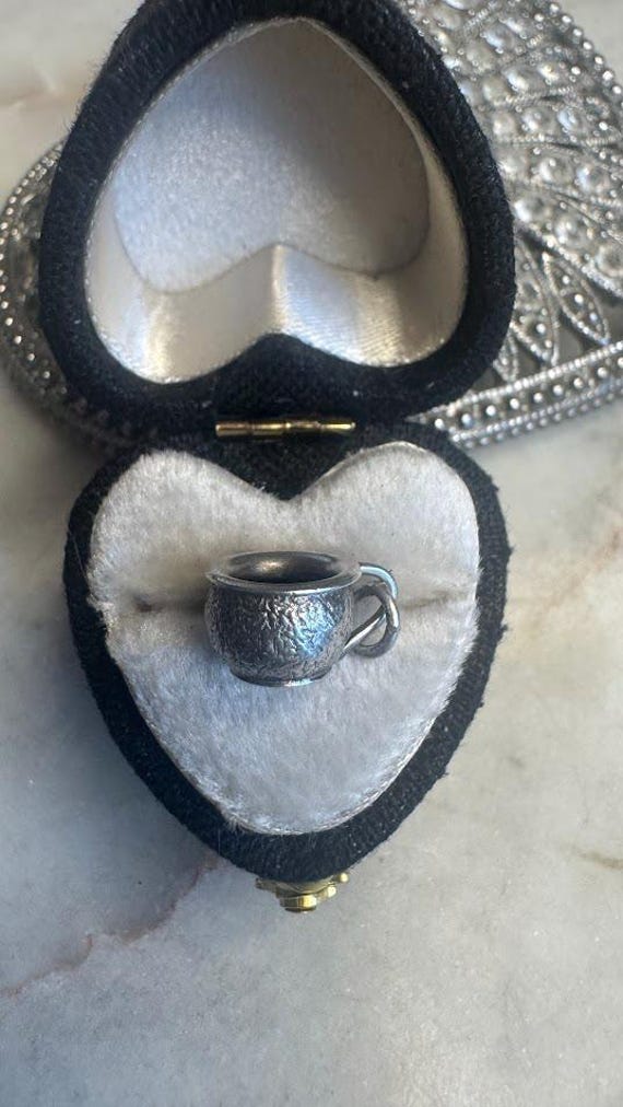 Vintage Silver Antique Cup Charm