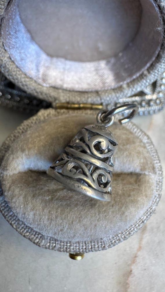 Vintage Antique Silver Ringing Bell Charm