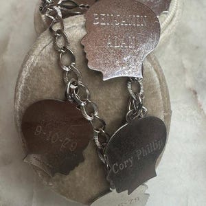 Vintage Silver Personalized Kids Charm Bracelet