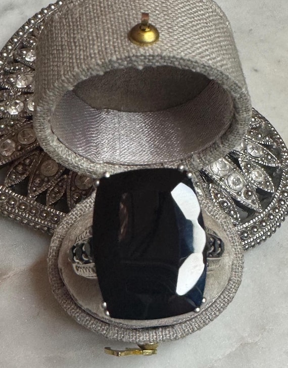 Vintage Silver Smokey Quartz Ring