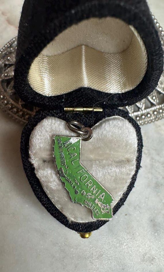 Vintage Silver California State Charm