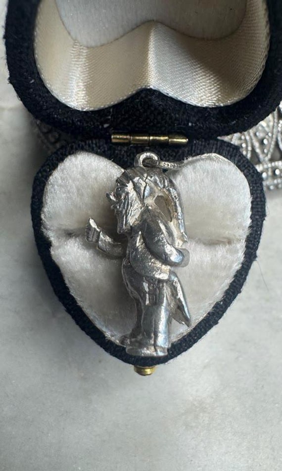 Vintage Silver Antique Gnome Charm