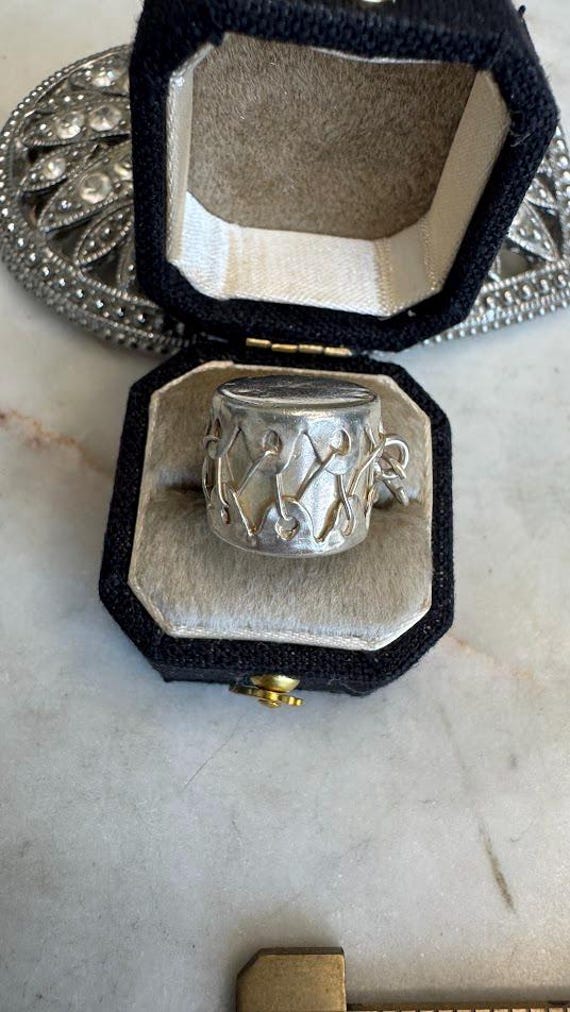 Vintage Silver Drum Charm Pendant