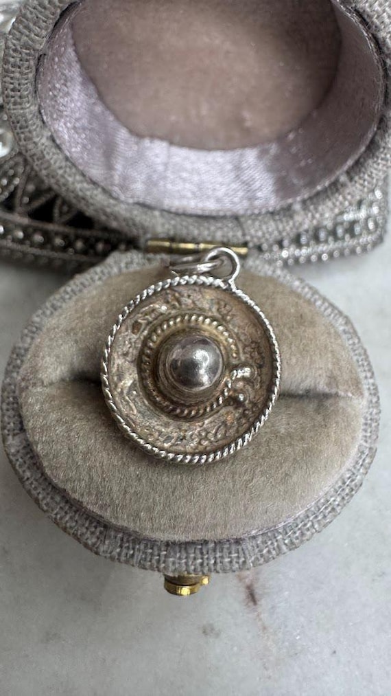 Vintage Silver Sombrero Charm