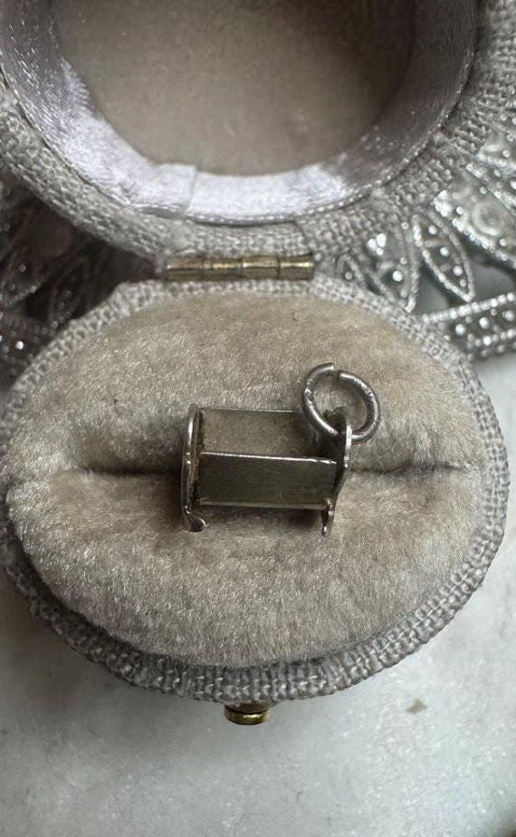 Vintage Antique Silver Mini Cradle Charm