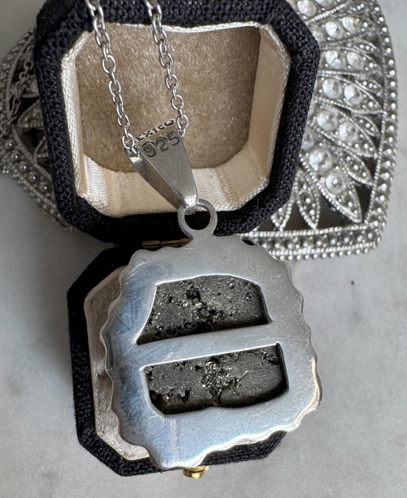 Vintage Mexican Silver Quartz Pendant Necklace - Etsy Israel