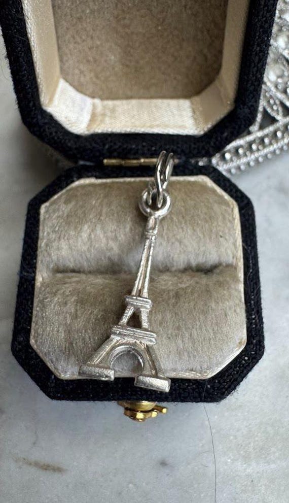 Vintage Silver Eiffel Tower charm