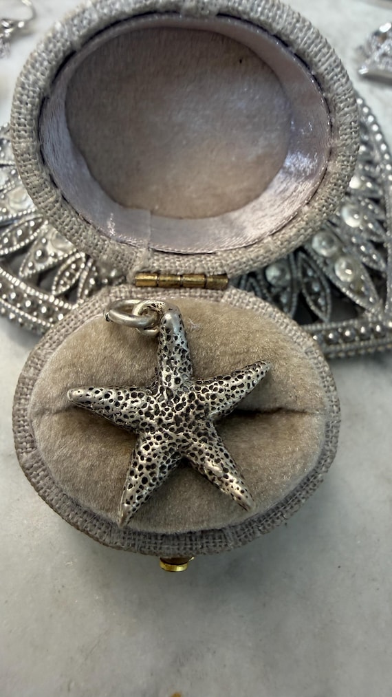 Vintage Silver Starfish Charm Pendant