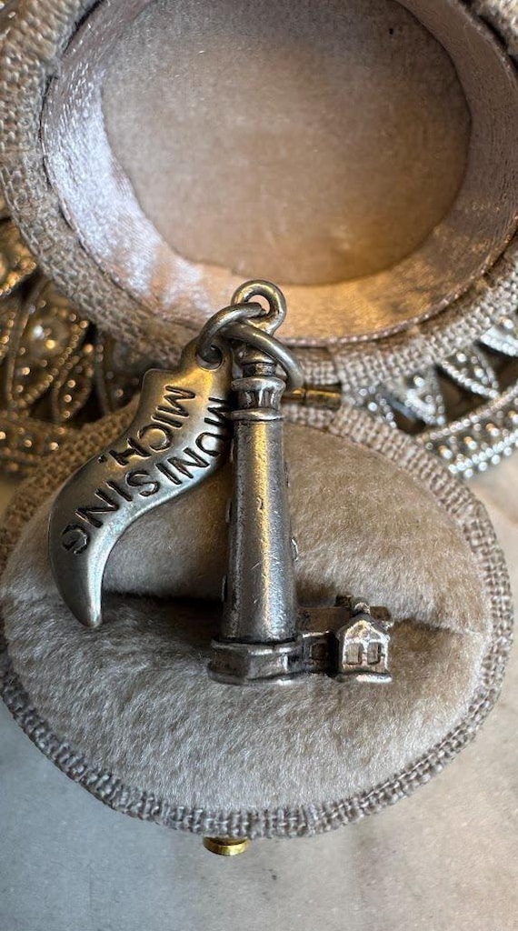Vintage Silver Michigan Lighthouse Charm