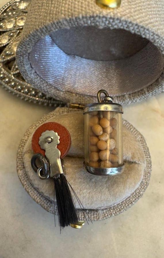 Rare Vintage Antique Wheel & Jar Charms