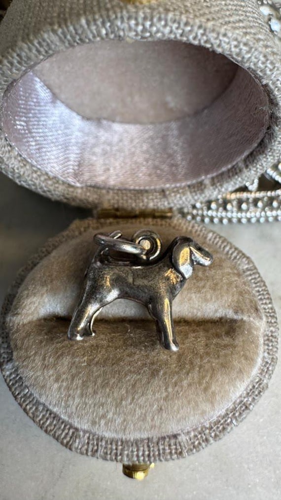Vintage Silver Dog Paw Charm