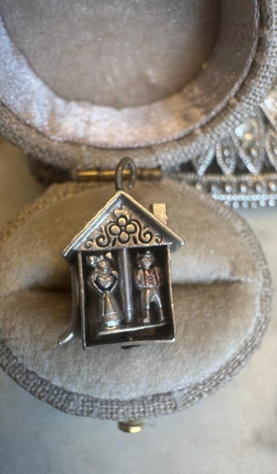 Vintage Silver Rare Bridal Couple in Church Charm