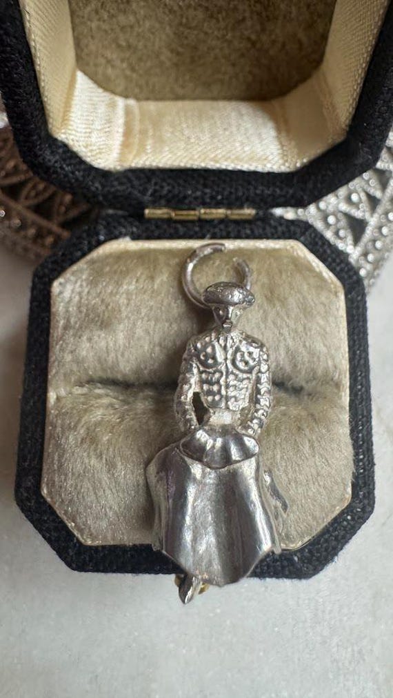 Vintage Silver Matador Charm