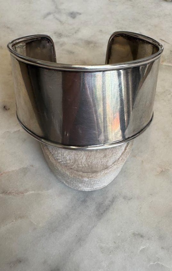 Oxidized Silver Cuff Bracelet