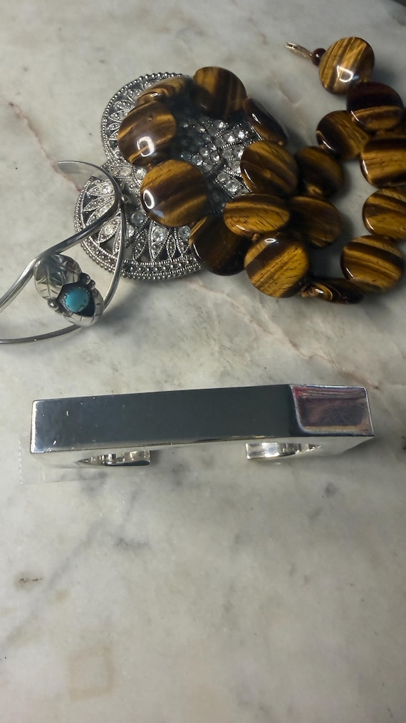 Vintage Silver Hand Made Native American Cuff Bracelet