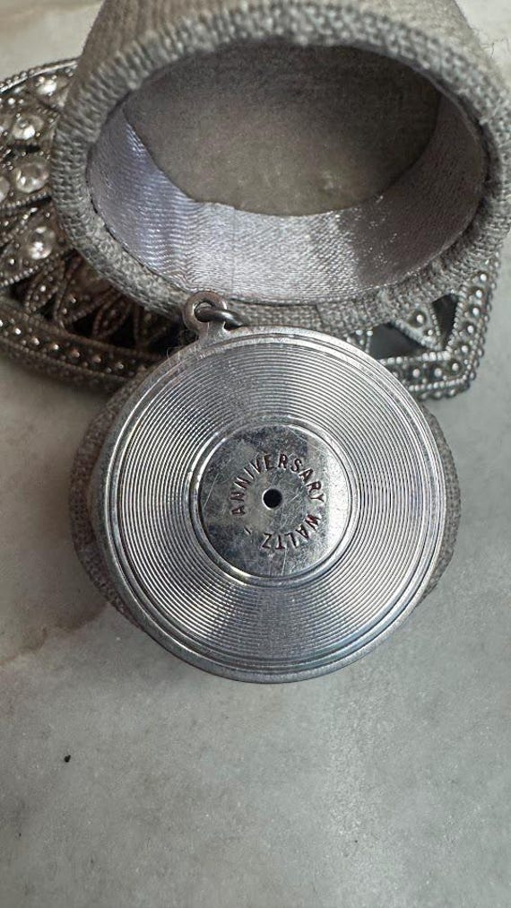 Vintage Silver RARE Anniversary Walz Album Charm Pendant