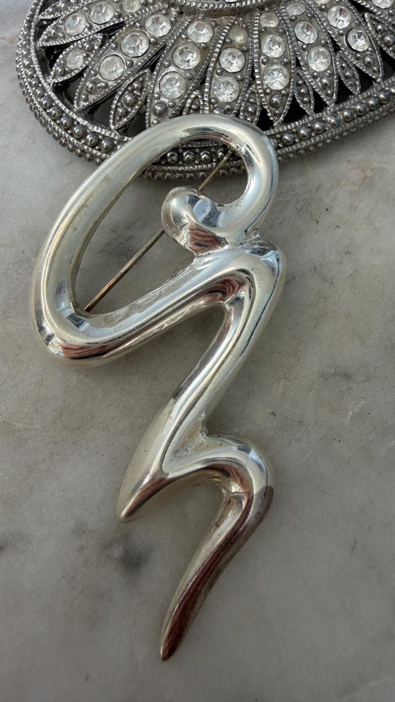 Vintage Silver "Tiffany Like" Free Form Brooch