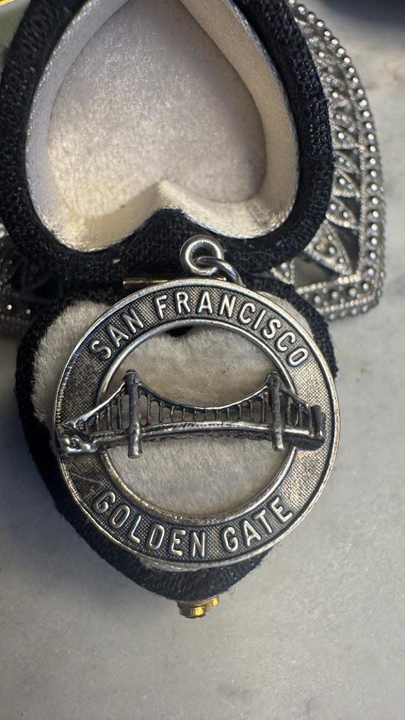 Vintage Silver Danecraft Golden Gate Bridge Charm