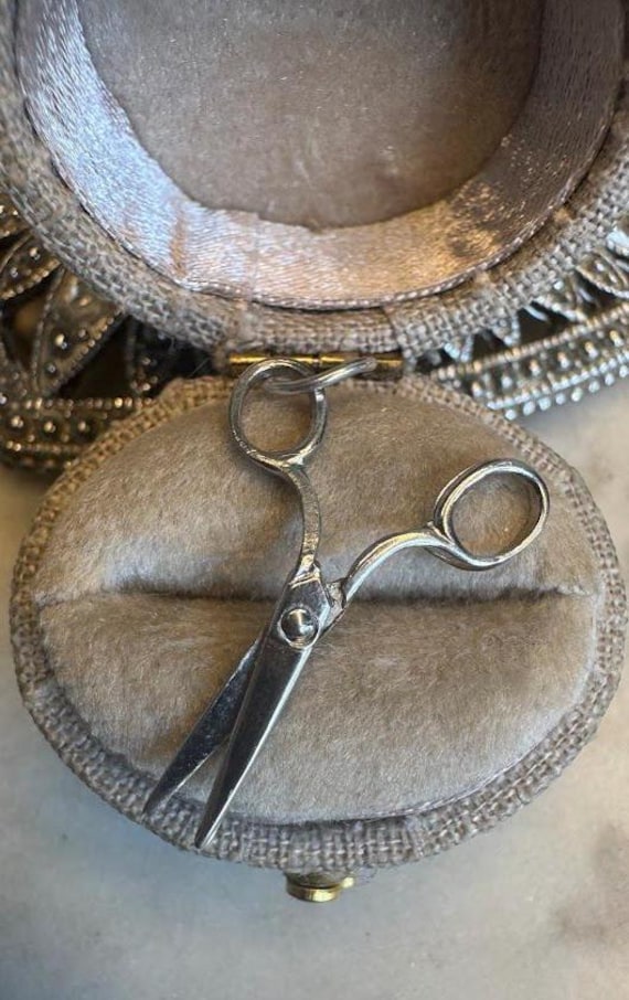Vintage Silver Scissors Charm