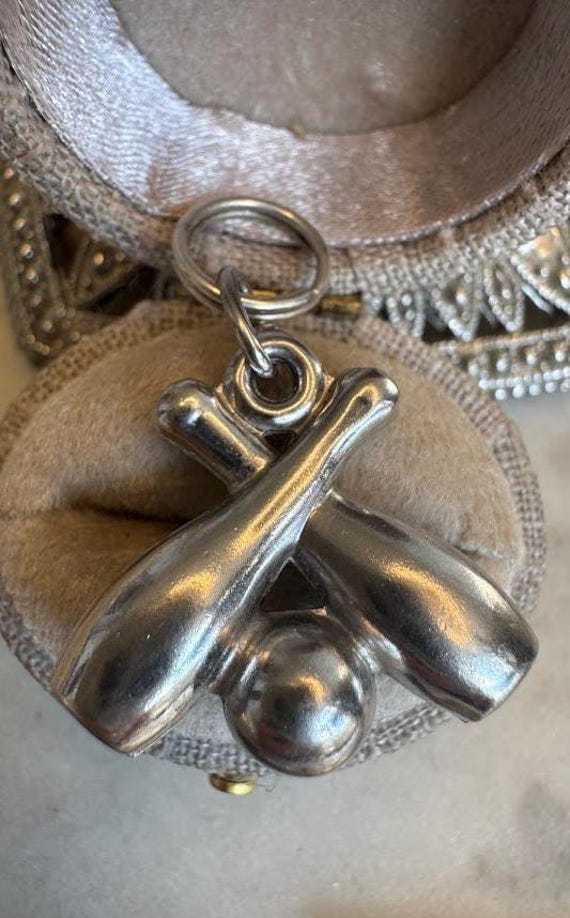 Bowling Ball & Pins Charm Pendant