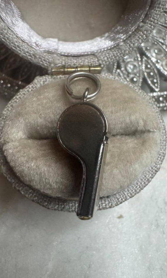 Vintage Silver Whistle Gym Charm