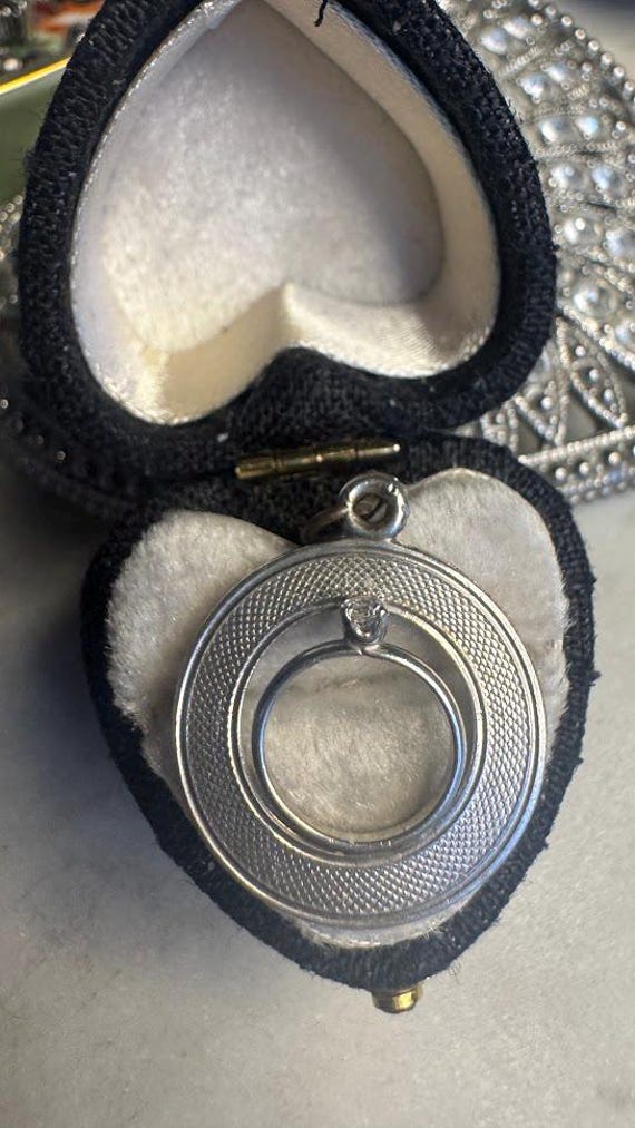 Vintage Antique Silver Engagement Ring Charm