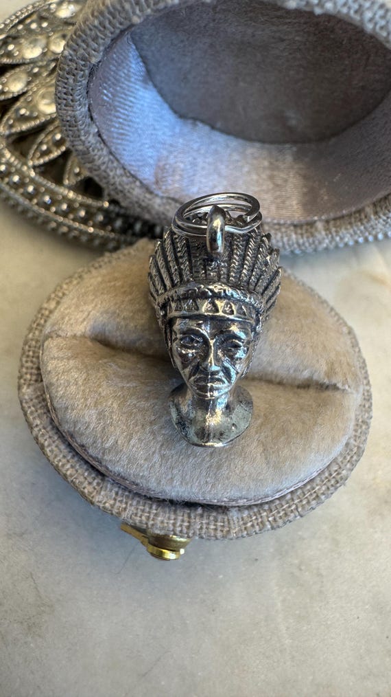 Vintage Silver Native American Charm Pendant