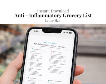 Guida alla spesa antinfiammatoria / Dieta per l'endometriosi / Piano alimentare per la PCOS / Riequilibrio ormonale / Benessere femminile (Download digitale)