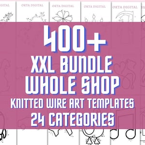 400+ Knitted Wire Art Templates: DIY Craft Patterns (Digital Download)