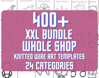 400+ Knitted Wire Art Templates: DIY Craft Patterns (Digital Download)