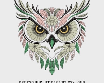 Majestic Owl Embroidery Design: 9 Sizes (Digital Download)